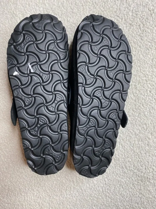 Birkenstock Boston soft footbed Black Suede Boston Clogs New - Picture 6 of 9